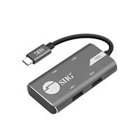 SIIG 4-poorts USB 3.1 Gen 2 Hub Multi USB-poort - 2X USB-C & 2X USB-A-poorten met hoge snelheid gegevensoverdrachtssnelheid 10G, Plug-n-Play voor MacBook, PC, Laptop, Windows en MacOS (JU-H40G11-S1)