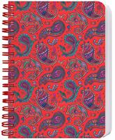Cedon notitieboek A6 paisley karton/papier rood
