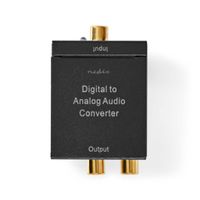 Nedis ACON2510BK Digitale Audioconverter 1-weg Input: 1x Digital Rca / 1x Toslink Output: 1x (2x Rca) / 1x 3,5mm Automatisch Geïntegreerde Versterker Zwart