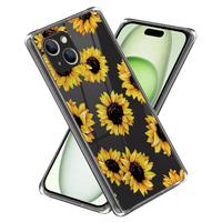 iPhone 15 Stijlvolle Ultradunne TPU Hoesje - Zonnebloemen