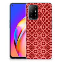 OPPO A94 5G | Reno5 Z TPU bumper Batik Rood - thumbnail