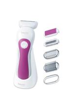 Beurer HL 36 scheerapparaat, elektrisch nat en droog scheerapparaat, 4 opzetstukken, beweegbaar scheerhoofd met trimfunctie, scheerfolie tegen huidirritatie, helder LED-licht, met oplaadbare batterij