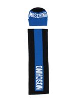 Moschino Kids trousseau de naissance à logo intarsia - Bleu