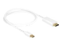 High Speed HDMI - Videoaudio-kabel - Mini DisplayPort (M) naar HDMI (M) - 1 m - wit - 4K ondersteuning