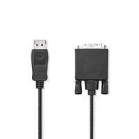 Nedis DisplayPort-Kabel | DisplayPort Male | DVI-D 24+1-Pins Male | 2 m | 1 stuks - CCGP37200BK20 CCGP37200BK20