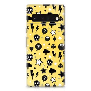 Silicone Back Case Google Pixel 6 Pro Punk Geel