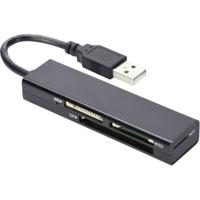 ednet 85241 Externe geheugenkaartlezer USB 2.0 Zwart - thumbnail