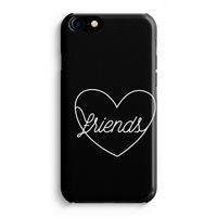 Friends heart black: Volledig Geprint iPhone 7 Plus Hoesje