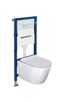 Luca Varess Borneo hangtoilet met Geberit Duofix UP100 inbouwreservoir