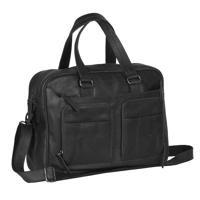 Chesterfield Business Schoudertas met Laptopvak 15'' Samual Zwart