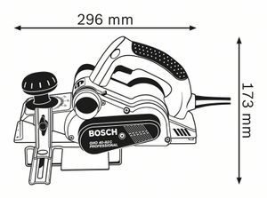 Bosch Professional GHO 40-82 C Elektrische schaafmachine Incl. koffer Schaafbreedte: 82 mm 850 W Felsdiepte (max.): 24 mm