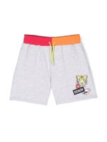 Kenzo Kids short de sport à imprimé graphique - Gris