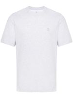 Brunello Cucinelli t-shirt en coton à logo brodé - Gris