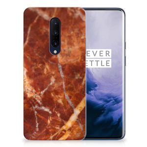 OnePlus 7 Pro TPU Siliconen Hoesje Marmer Bruin