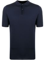 John Smedley polo en maille fine - Bleu