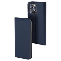 iPhone 15 Pro Dux Ducis Skin Pro Flip Case - Blauw - thumbnail