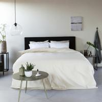 Presence Egyptisch Katoen Uni - Zand Lits-jumeaux (240 x 200/220 cm + 2 kussenslopen) Dekbedovertrek