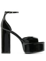 Paris Texas sandales en cuir verni - Noir