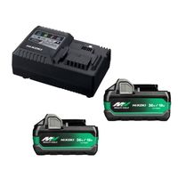 Hikoki UC18YSL3WHZ Booster Pack | 2 x Multi-Volt A | Accu&apos;s 5Ah 18V / 2,5Ah 36V + snellader UC18YSL3 - thumbnail