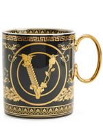 Versace mug Virtus Gala en porcelaine - Noir