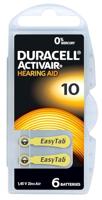Duracell Type 10 hoorapparaatbatterijen, geel, 60 stuks