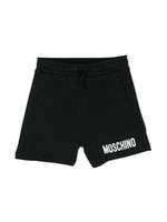 Moschino Kids short en coton à logo imprimé - Noir - thumbnail