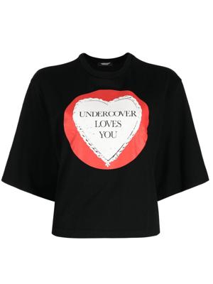 Undercover T-shirt met logo - Zwart