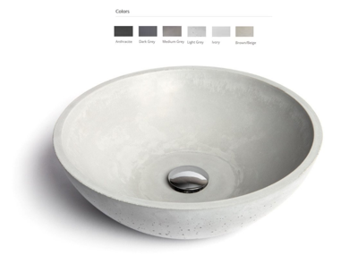 Urbi et Orbi Circum opbouw wastafel 40x15cm ivoor Urbi et Orbi Circum opbouw wastafel 40x15cm ivoor