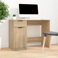 Bureau 100x50x75 cm bewerkt hout sonoma eikenkleurig