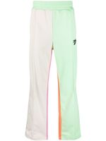 Palm Angels pantalon de jogging colour block à logo imprimé - Vert - thumbnail