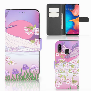 Samsung Galaxy A30 Telefoonhoesje met Pasjes Bird Flying