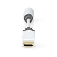 USB-Adapter | USB 2.0 | USB-C© Male | 3,5 mm Female | 0.1 m | Rond | Verguld | PVC | Wit | Doos - thumbnail