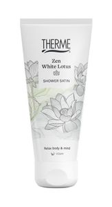 Zen white lotus shower satin