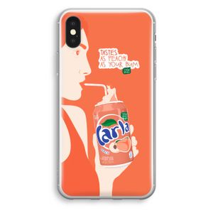 Peach please!: iPhone XS Transparant Hoesje