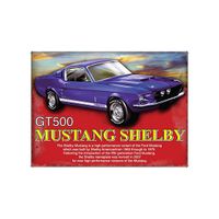 Metalen wand bordje GT500 Shelby   - - thumbnail