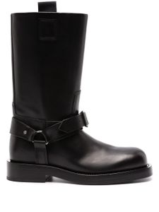 Burberry bottines en cuir à boucle - Noir