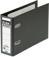 Elba Rado Plast ordner voor ft A5 dwars, zwart, rug van 7,5 cm - thumbnail