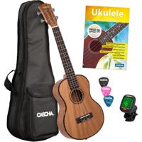 Cascha HH 2049 EN Premium Mahogany tenor ukelele set (Engels)