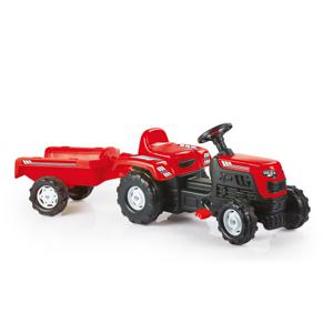 Dolu Ranchero Traptractor met Aanhanger & Claxon Rood/Zwart