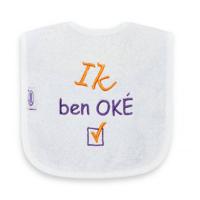 Funnies Slabber Ik Ben Oke 40 Cm Katoen Wit