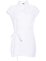 Fabiana Filippi chemise en coton à fermeture nouée - Blanc