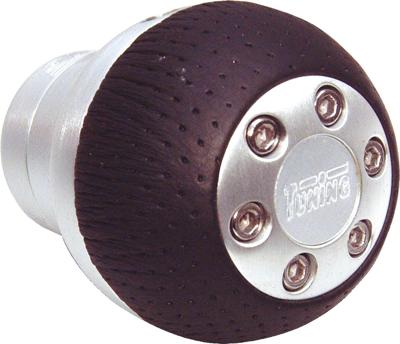 Pookknop aluminium/zwart rond 2512788 Pookknop aluminium/zwart rond 2512788