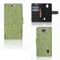 Huawei Y635 Book Style Case Green Wood