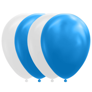 Ballonnen Set Blauw/Wit