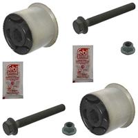 febi bilstein 39228 Control Arm Bushing Kit met bouten, moeren en vet, verpakking van een