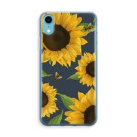 Sunflower and bees: iPhone XR Transparant Hoesje - thumbnail