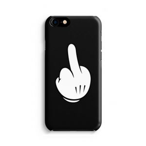 Middle finger black: Volledig Geprint iPhone 7 Hoesje