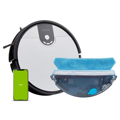 MEDION Robotstofzuiger S20 SW MD20011 | App- en Alexa-besturing | Stofzuigen en dweilen | Intelligente navigatie | Cycloontechnologie | Groot stofreservoir | 100 min. looptijd