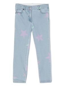 Stella McCartney Kids jean skinny à étoiles - Bleu