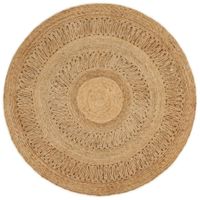 Tapijt rond 120 cm gevlochten jute